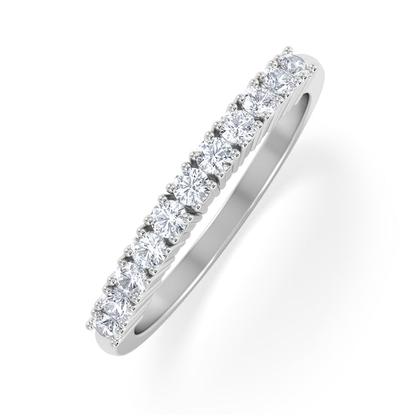 Half Eternity Ring 0.30CT Lab Diamond 9K White Gold